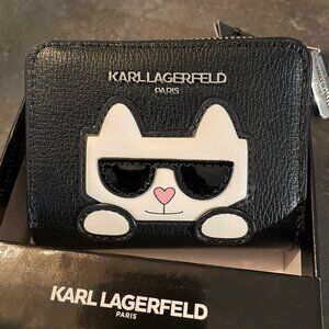 Karl Lagerfeld Paris Cat Zip Around Wallet